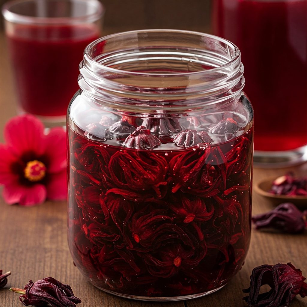 Hoa atiso đỏ ngâm đường